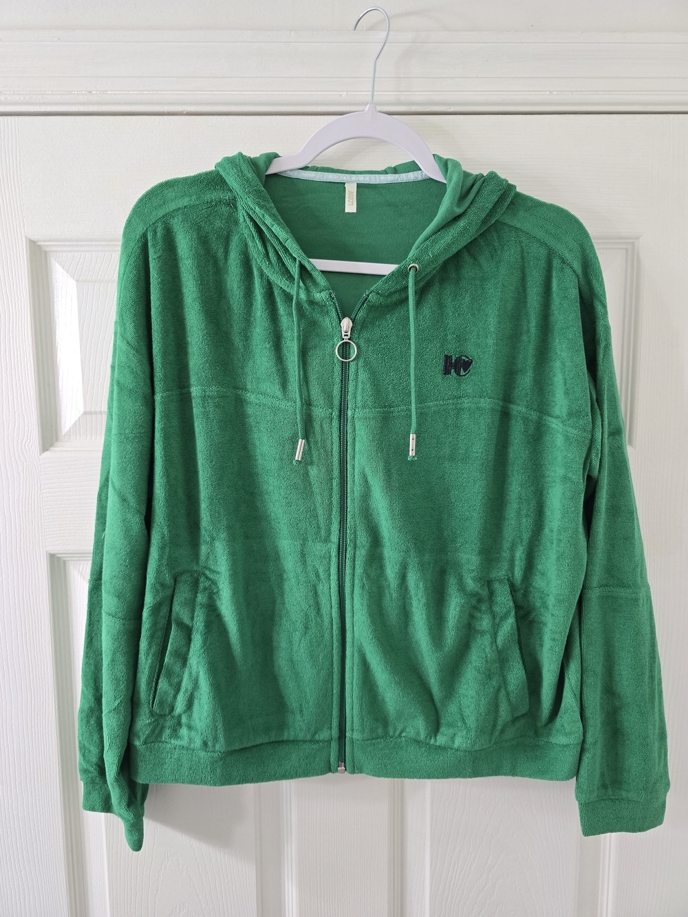 NWT I. Code Green Terry Hooded Zip - Large